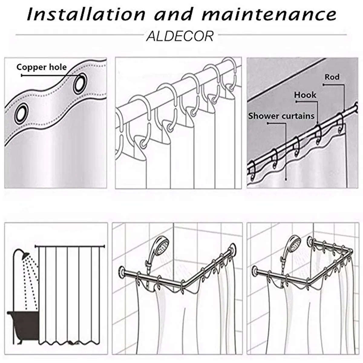 1/3/4PCS Waterproof  Bathroom Shower Curtain Non-slip Mats Bath Carpets Toilet Seat Cover