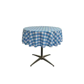 30" ROUND TABLECLOTH POLYESTER CHECKERED