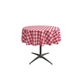 36" ROUND TABLECLOTH POLYESTER CHECKERED