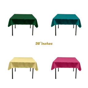 36"x36" SQUARE POLY POPLIN TABLECLOTH