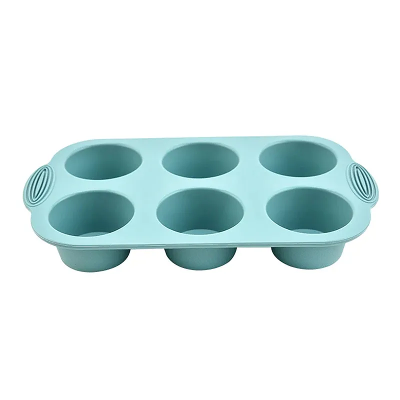 6 Round Silicone Mold Muffin Cup DIY High Temperature Silicone Mousse Dessert Chocolate Cake Mold Kitchen Baking Tools