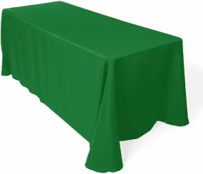 90" Wide x 108" Long Rectangular Tablecloth - Polyester Poplin Tablecloth for Wedding, Party, Event Decorations (Pick a Color)