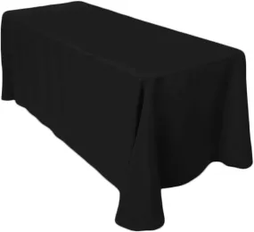 90" Wide x 132" Long Rectangular Tablecloth - Polyester Poplin Tablecloth for Wedding, Party, Event Decorations (Pick a Color)