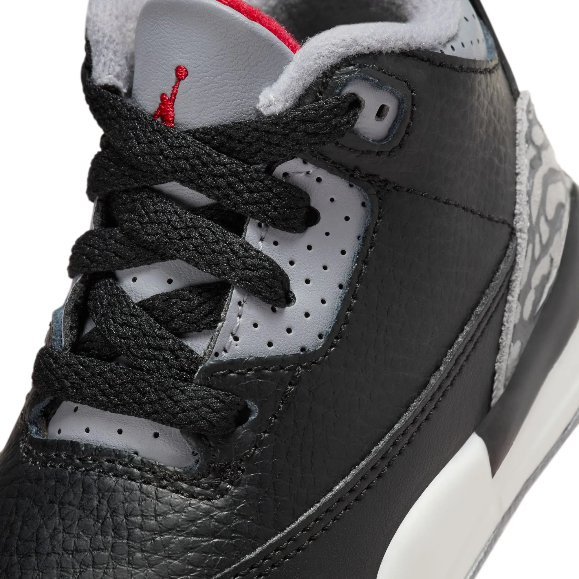 Air Jordan 3 Retro (TD) (Black/Fire Red-Cement Grey)