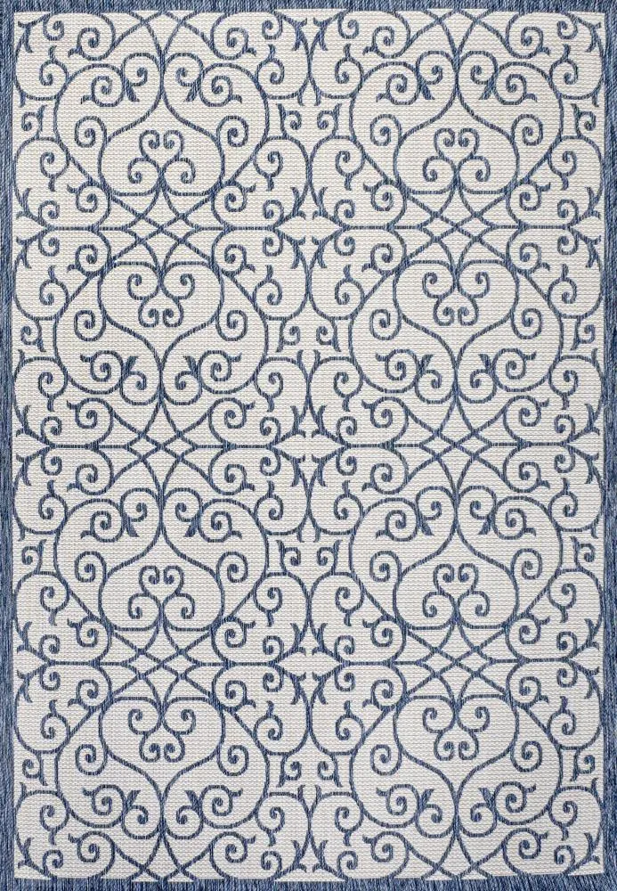 Alfombra Vintage Filigree Textured Weave Indoor/outdoor Area Rug