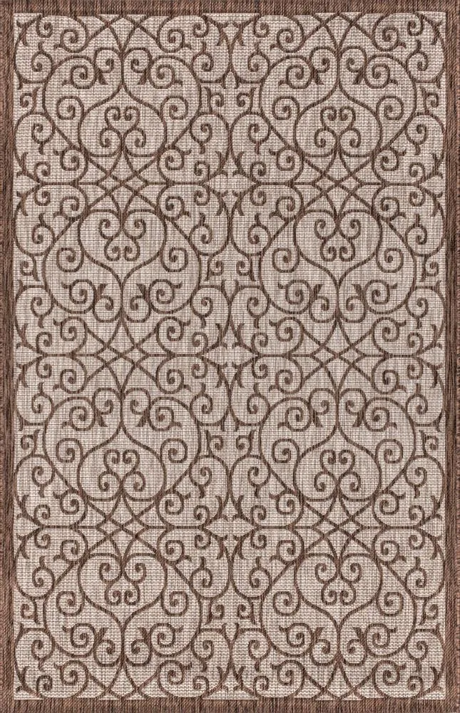 Alfombra Vintage Filigree Textured Weave Indoor/outdoor Area Rug