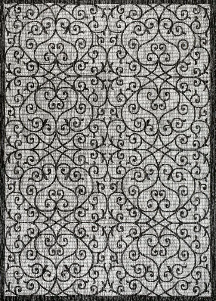 Alfombra Vintage Filigree Textured Weave Indoor/outdoor Area Rug