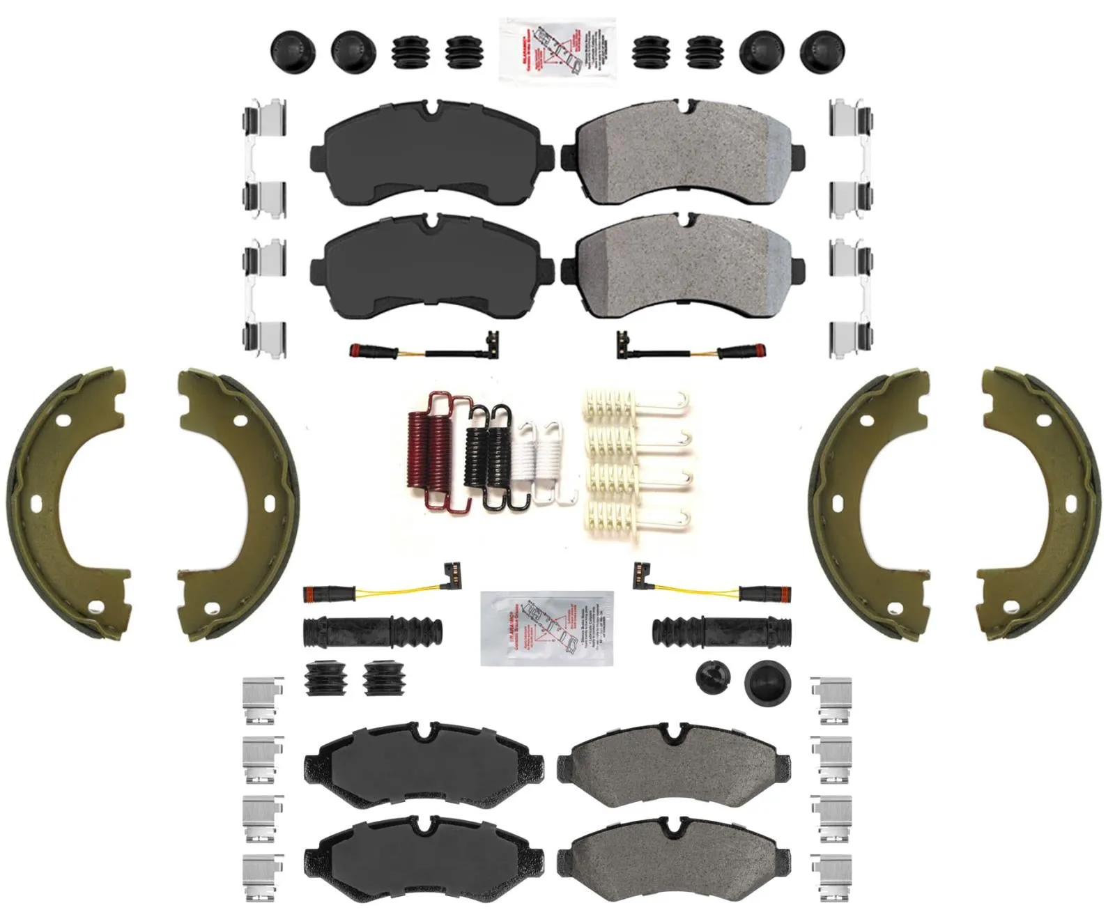 ASD Heavy Duty Disc Brake Pads Hardware For Sprinter 3500 19-20 Single Rear Whl