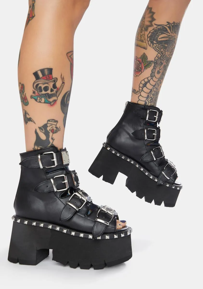 Ashes Platform Bootie Sandals