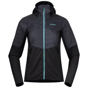 Bergans Women&#x27;s Senja Midlayer Hood Jacket Black/Solid Charcoal/Light Glacier | Buy Bergans Women&#x27;s Senja Midlayer Hood Jacket Black/Solid Charcoal/Light Glacier here | Outnorth