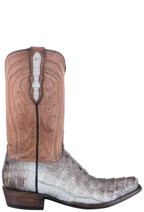 Black Jack Men's Caiman Tail Exclusive Cowboy Boots - Natural