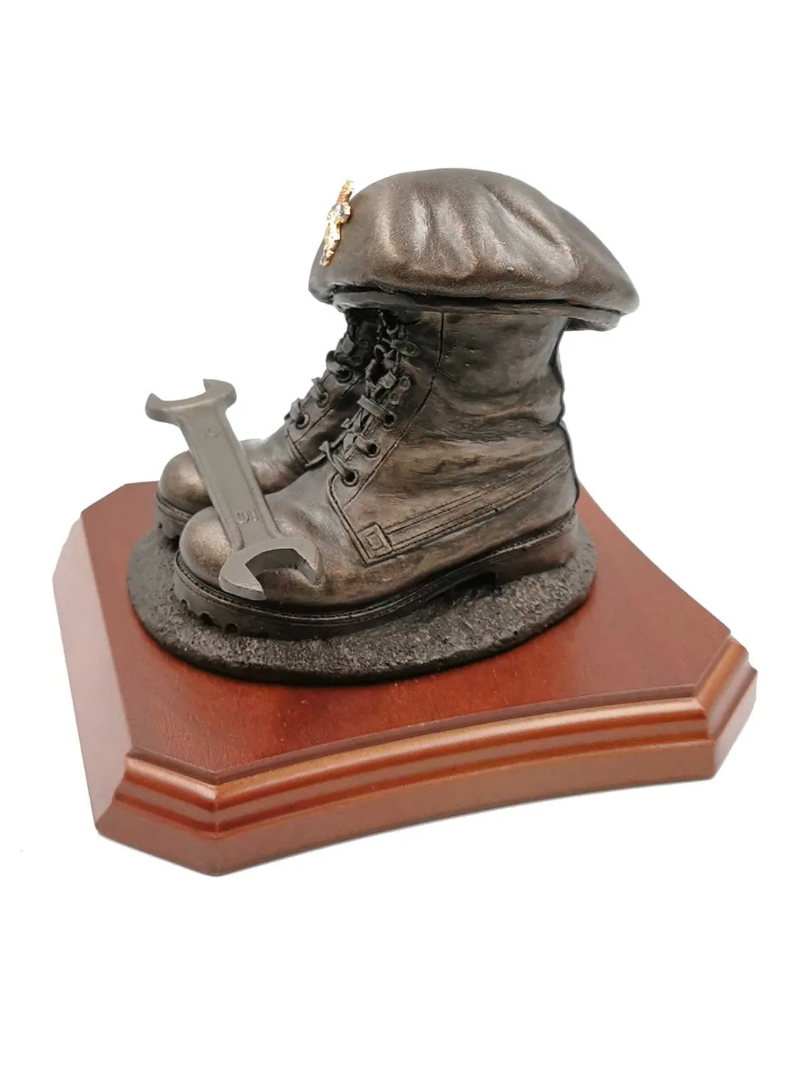 Boots and Beret with Spanner Cold Cast Bronze Statue