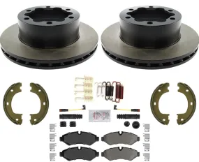 Carbon Fleet Duty Brake Rotors Pads For Sprinter 3500 19-2020 Single Rear Wheel