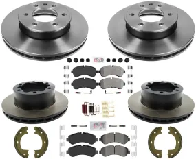 Carbon Fleet Duty Disc Brake Rotors Pads For Sprinter 3500 19-20 Dual Rr Wheel