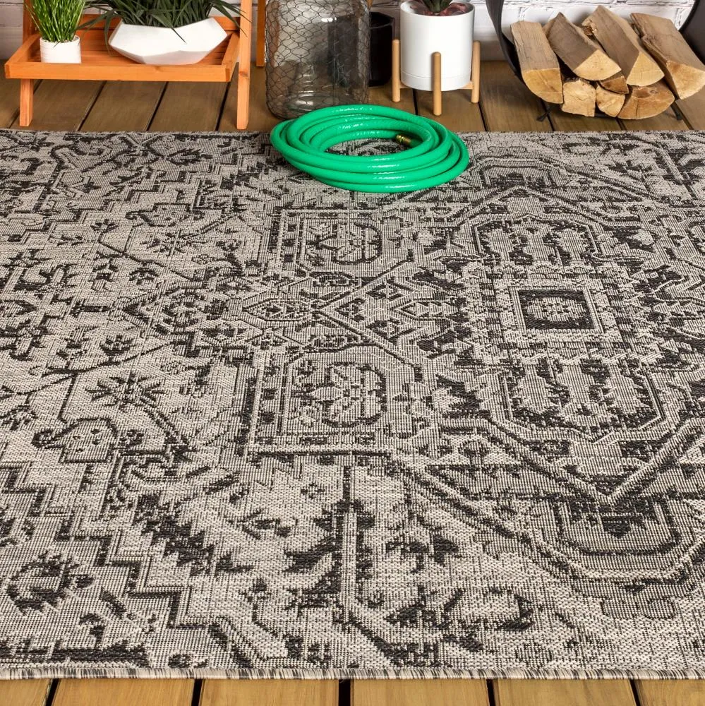 Cascade Bohemian Medallion Textured Weave Indoor/outdoor Area Rug