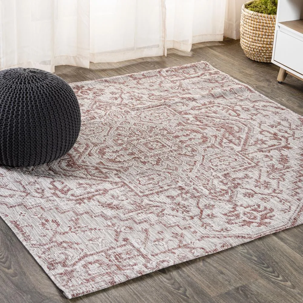 Cascade Bohemian Medallion Textured Weave Indoor/outdoor Area Rug