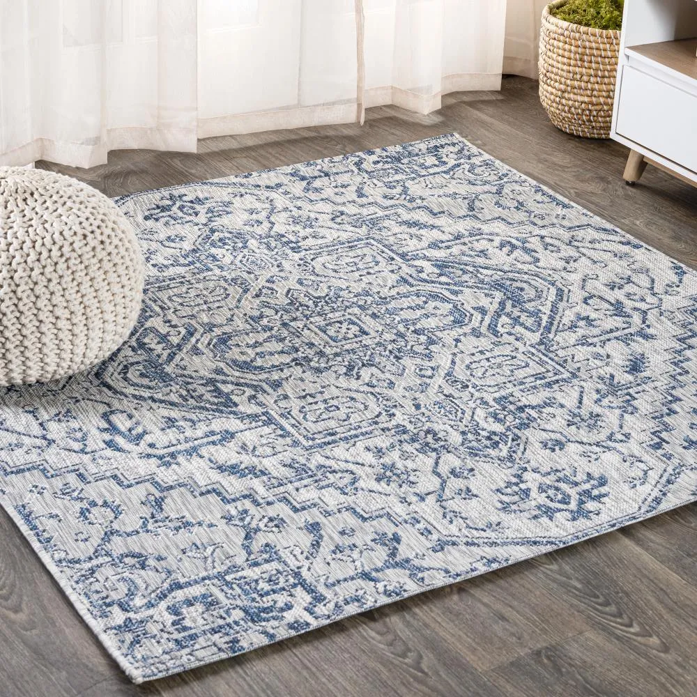 Cascade Bohemian Medallion Textured Weave Indoor/outdoor Area Rug