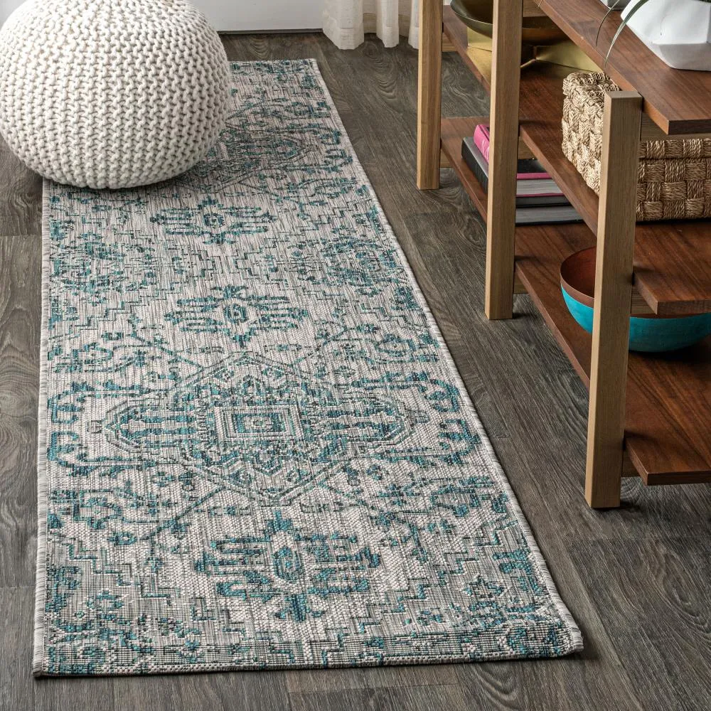 Cascade Bohemian Medallion Textured Weave Indoor/outdoor Area Rug