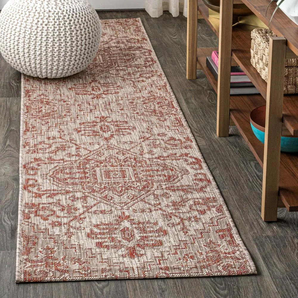 Cascade Bohemian Medallion Textured Weave Indoor/outdoor Area Rug