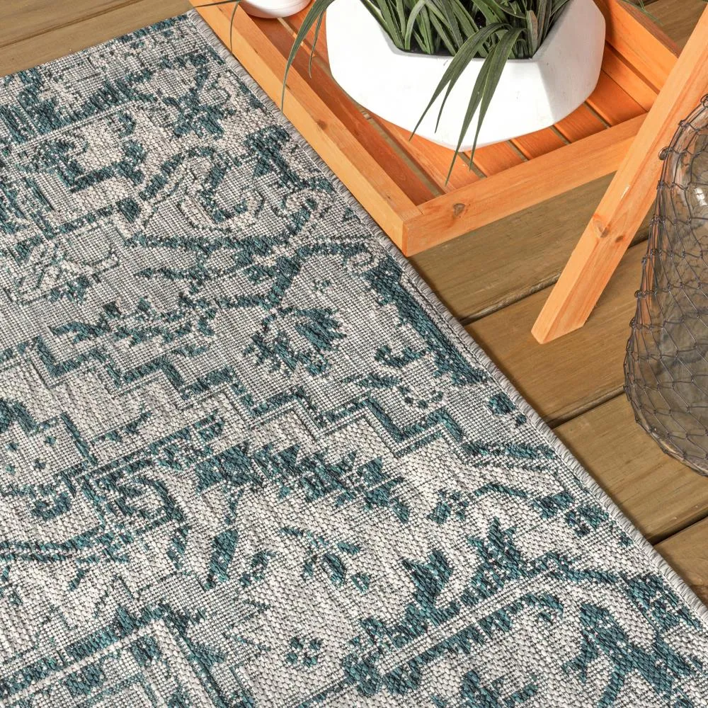 Cascade Bohemian Medallion Textured Weave Indoor/outdoor Area Rug