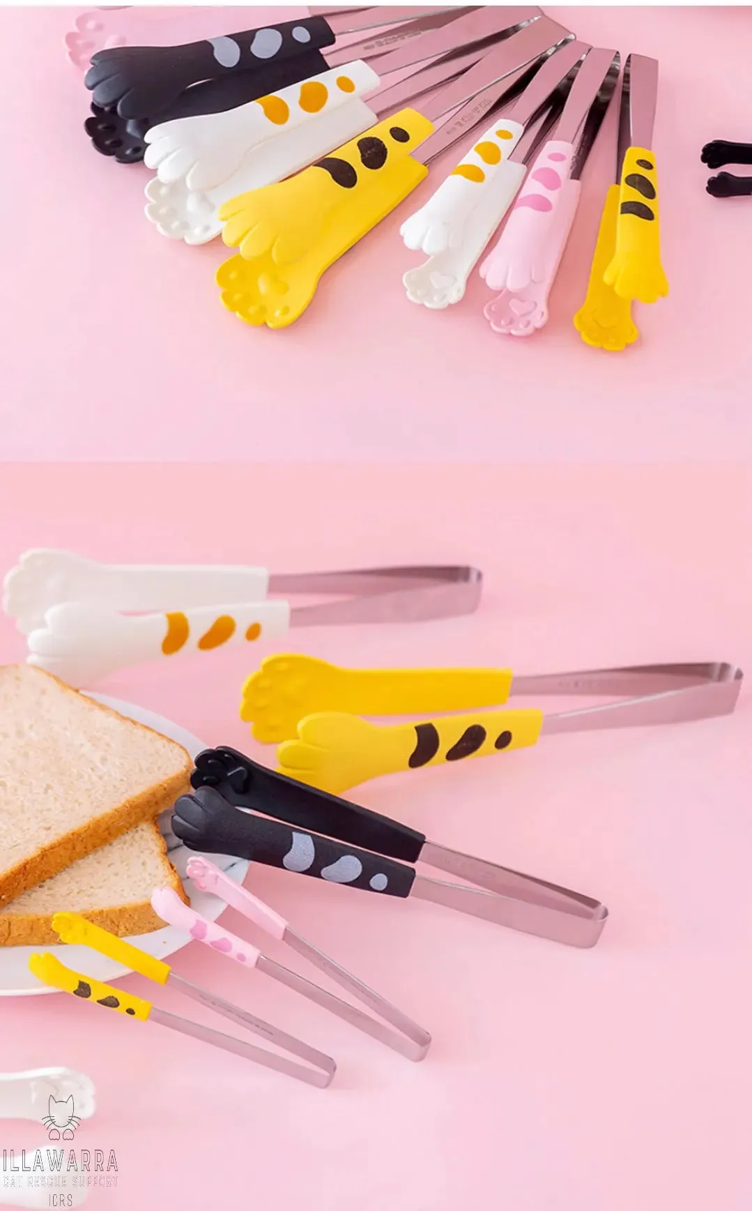 Cat Paw Themed Food Tongs