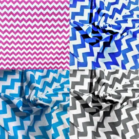 CHEVRON ZIG ZAG POLY COTTON (by the yard)