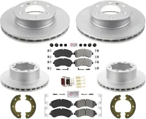 Coated Disc Brake Rotors Pads Hardware For Sprinter 3500 19-20 Dual Rear Wheel