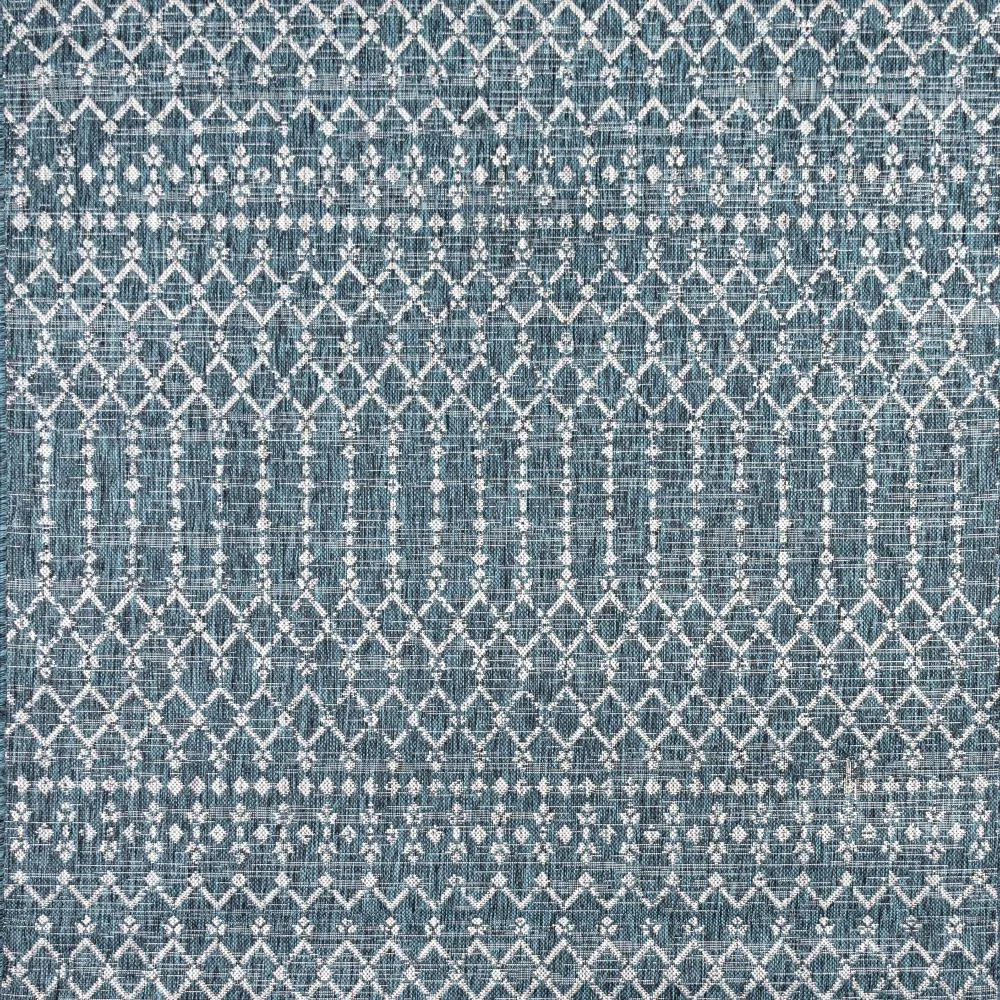 Dean Moroccan Geometric Textured Weave Indoor/outdoor Square Rug