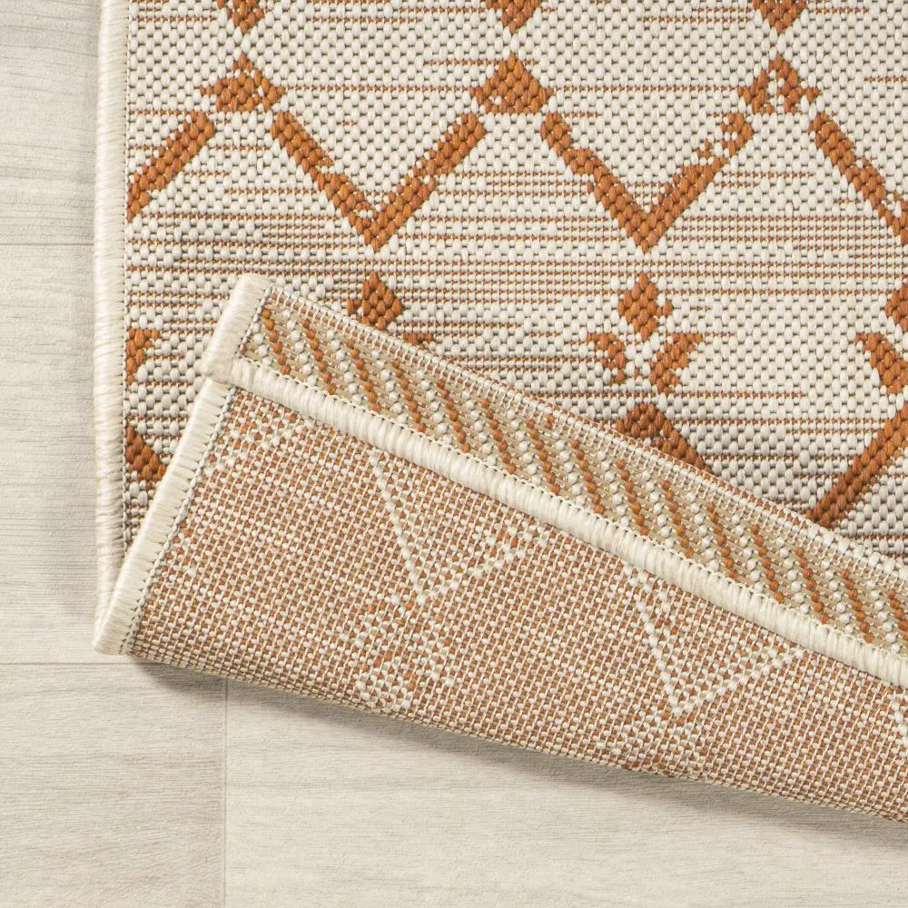 Dean Moroccan Geometric Textured Weave Indoor/outdoor Square Rug