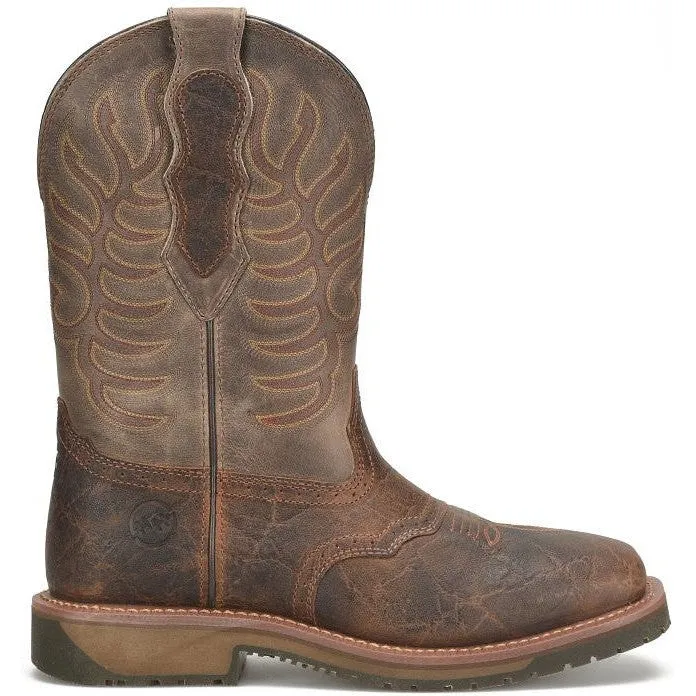 Double H Men's Highland 11" Wide ST Roper Work Boot -Brown- DH6144