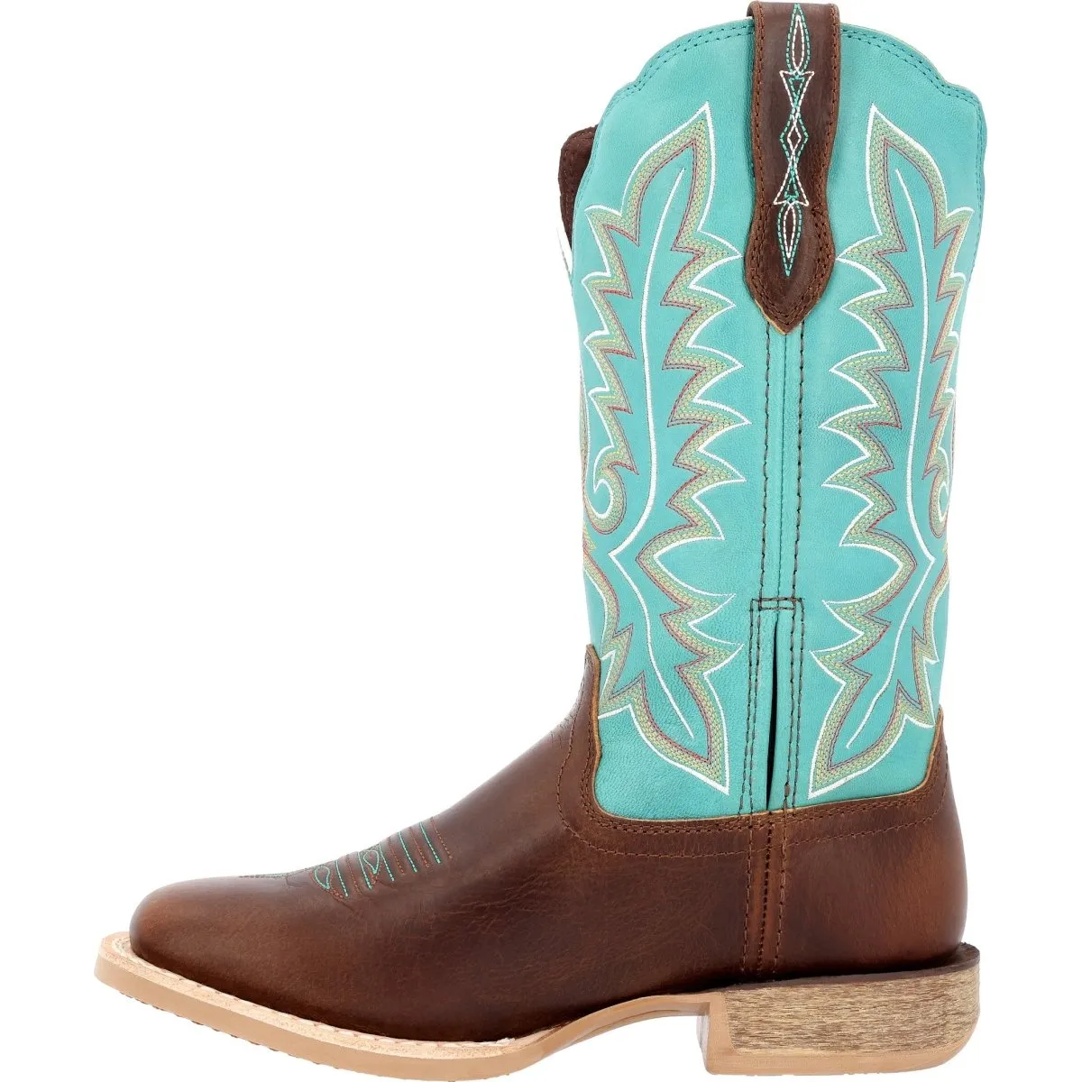 Durango Lady Rebel Pro Women's 12" Western Boots Drd0443 In Bay Brown And Arctic Blue