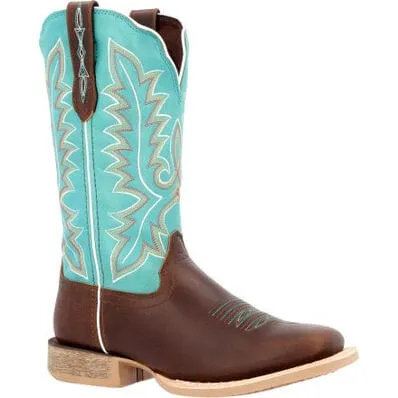 Durango Women's Rebel Pro Bay Brown Arctic Blue Western Boots DRD0443