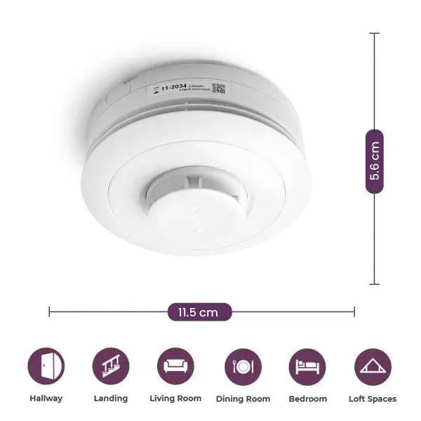 Ei660IRF Multi-Sensor Battery RadioLINK  Smoke and Heat Alarm