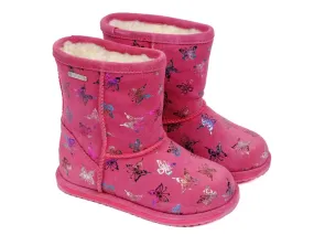 EMU AUSTRALIA Kids Girls Flutter Brumby Waterproof Snow Boots in Hot Pink