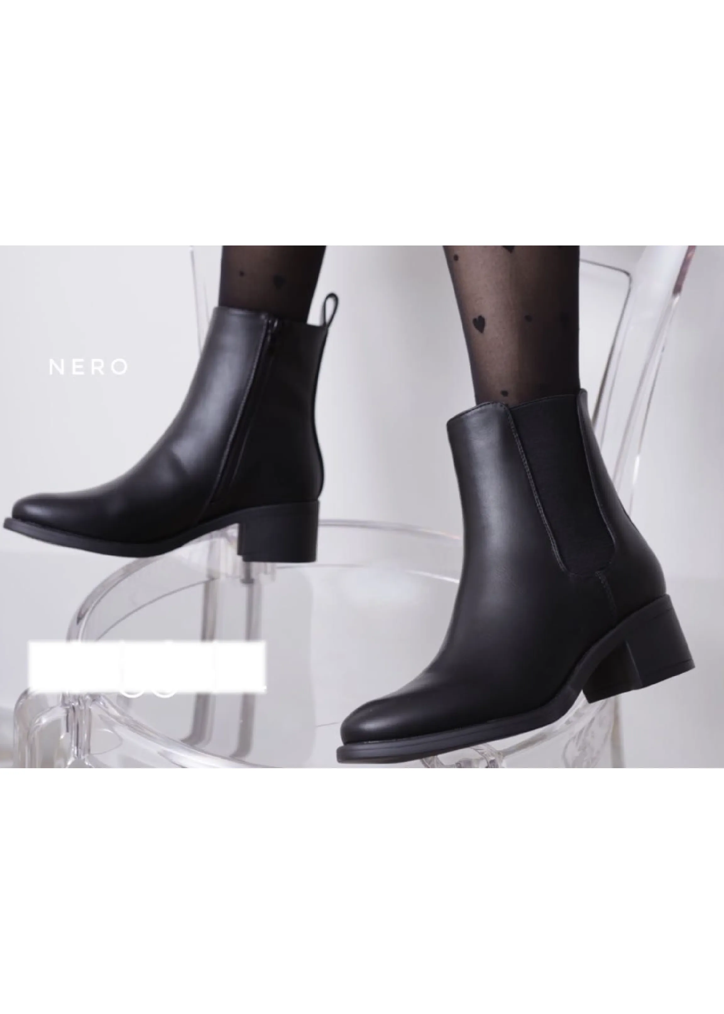 Evanna Black Ankle Boots