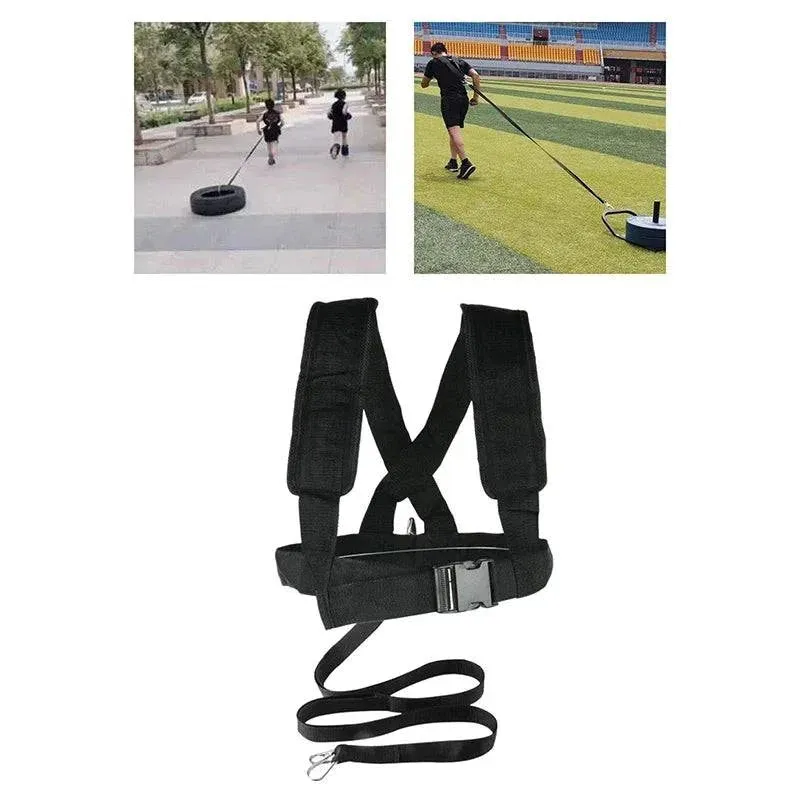 Football Club Training Speed Agility Running Walking Tire Puller Belt Resistance Exercise Belts Rally Straps Shoulder Harness