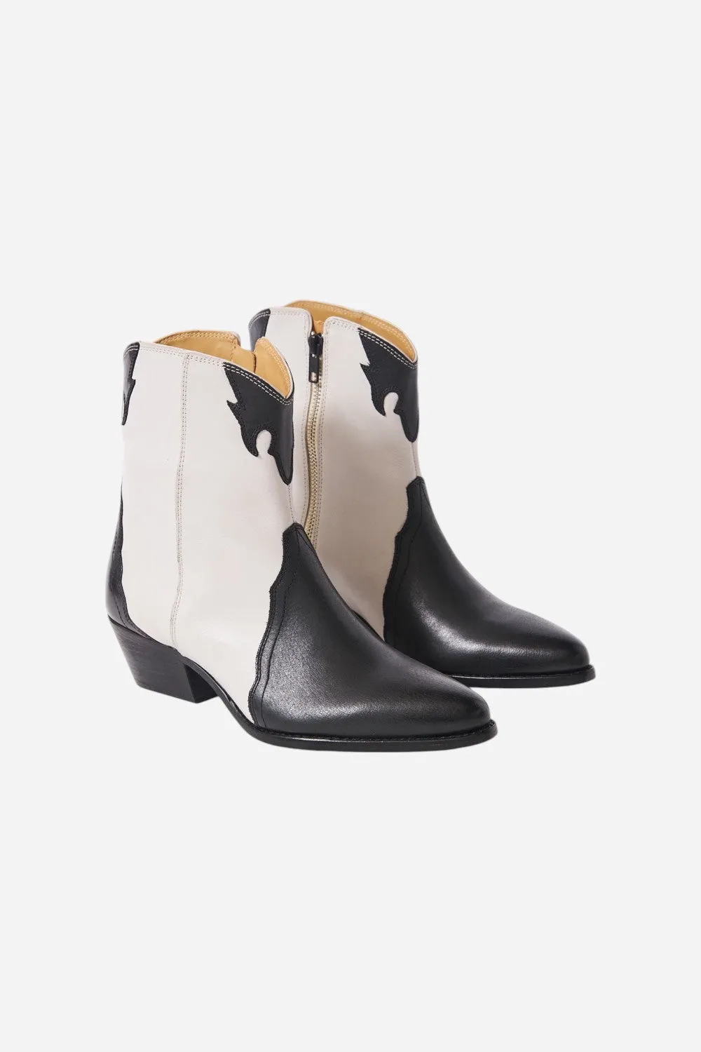 Free People Shoes New Frontier Western Boot in Arctic Fox Combo