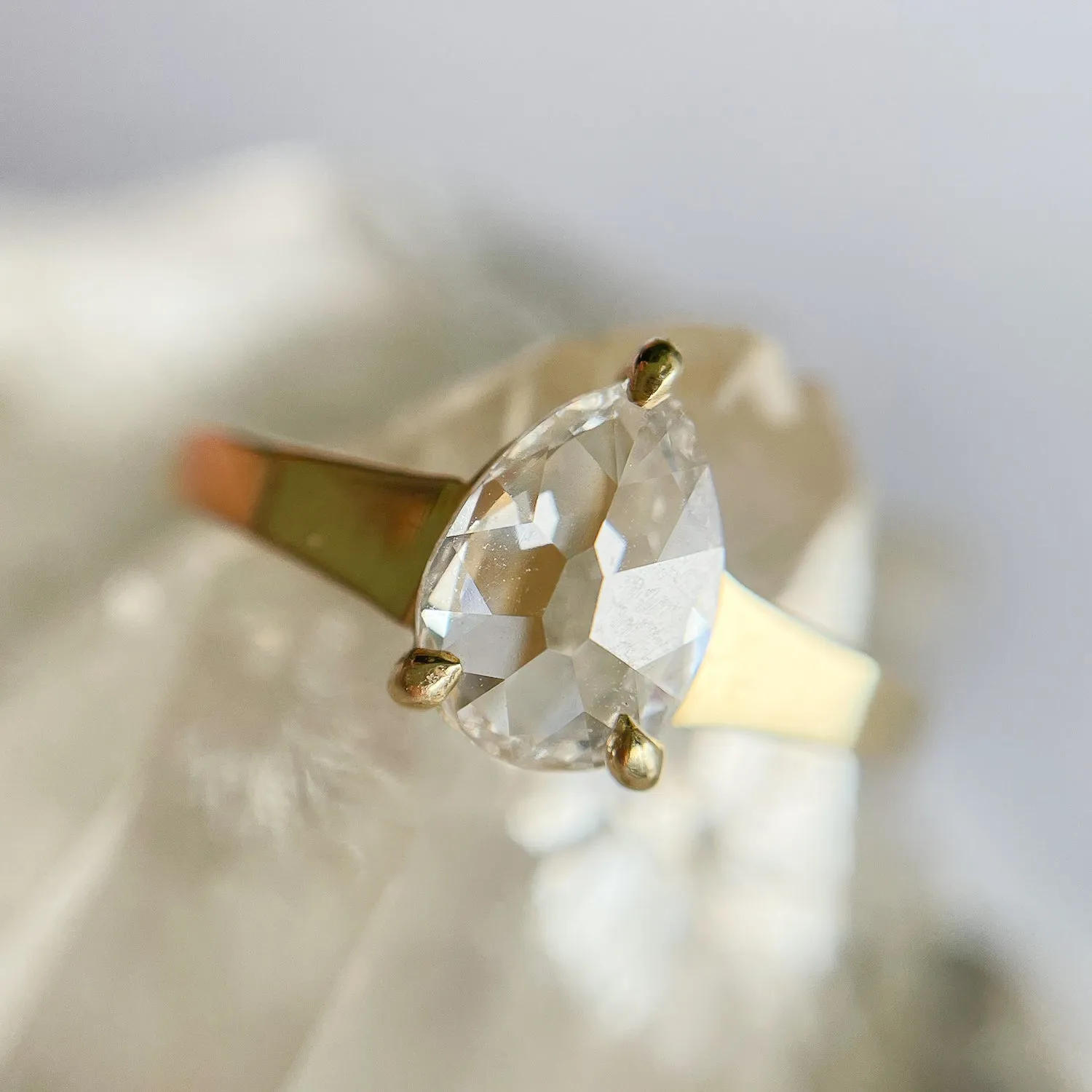 Glacier Pear Diamond Ring