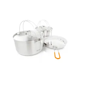 GSI Outdoors Glacier Stainless Troop Cookset NoColour | Buy GSI Outdoors Glacier Stainless Troop Cookset NoColour here | Outnorth