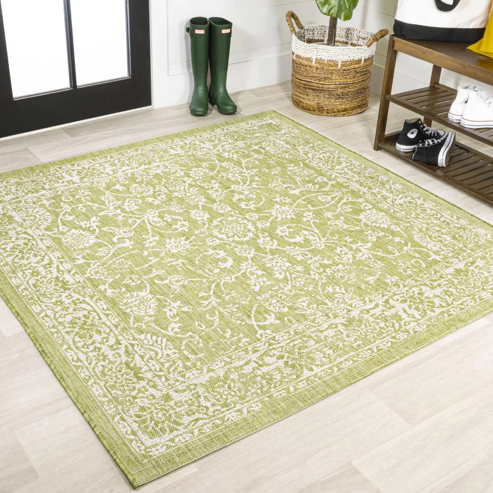 Hart Bohemian Textured Weave Floral Indoor/outdoor Area Rug