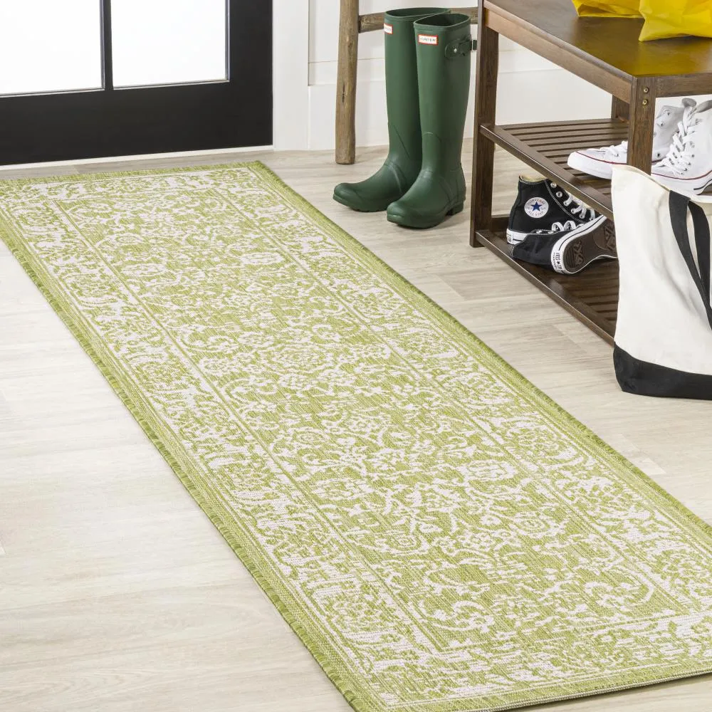 Hart Bohemian Textured Weave Floral Indoor/outdoor Area Rug