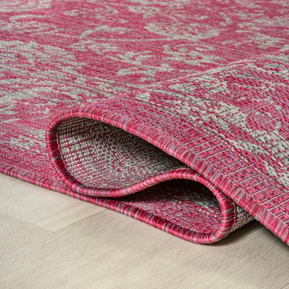 Hart Bohemian Textured Weave Floral Indoor/outdoor Area Rug