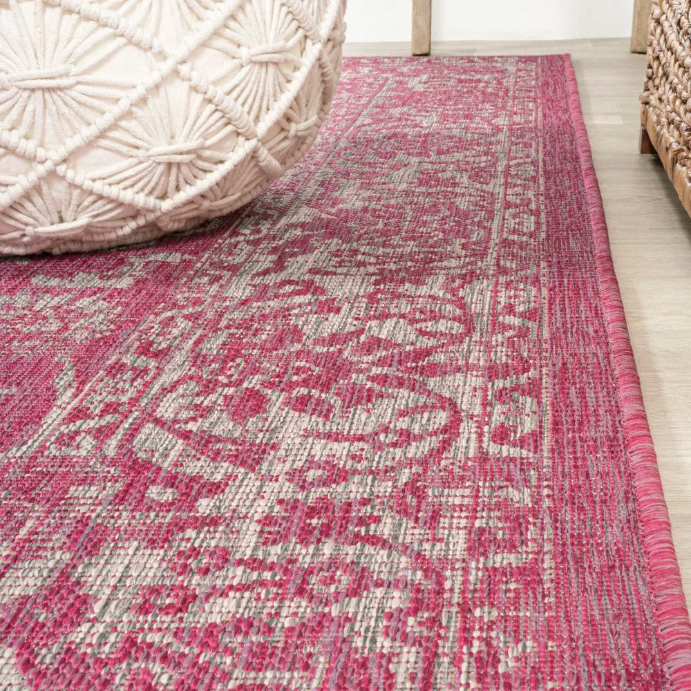 Hart Bohemian Textured Weave Floral Indoor/outdoor Area Rug