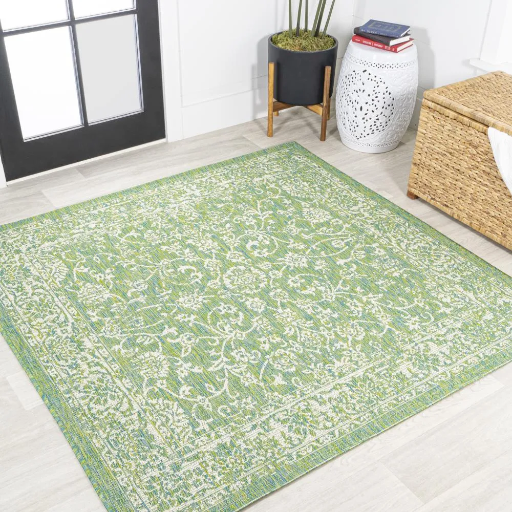 Hart Bohemian Textured Weave Floral Indoor/outdoor Area Rug