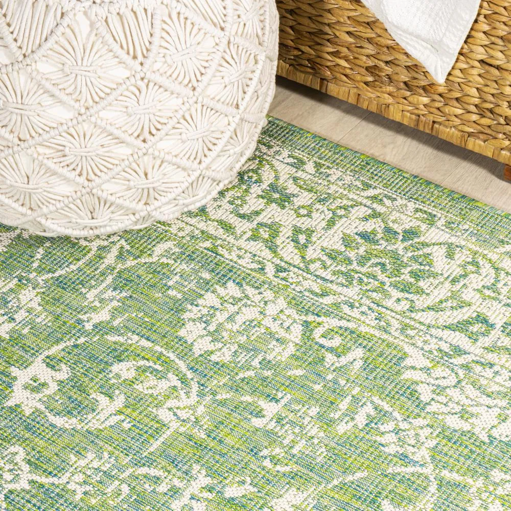 Hart Bohemian Textured Weave Floral Indoor/outdoor Area Rug