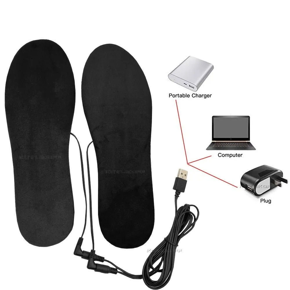 Heated Shoe Insoles Feet Warmer USB Rechargeable - Washable Thermal Insole Unisex