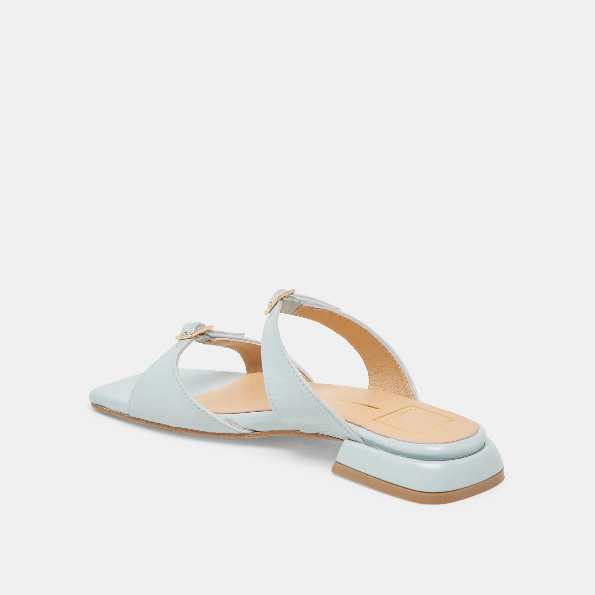 LAVERN SANDALS ICE BLUE CRINKLE PATENT