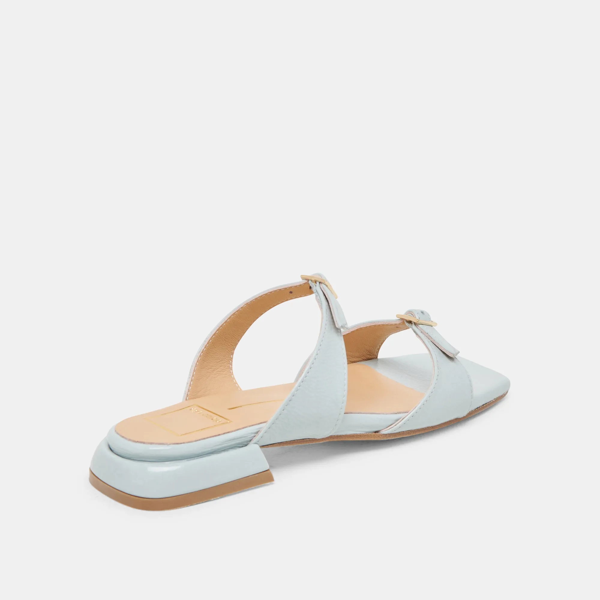 LAVERN SANDALS ICE BLUE CRINKLE PATENT