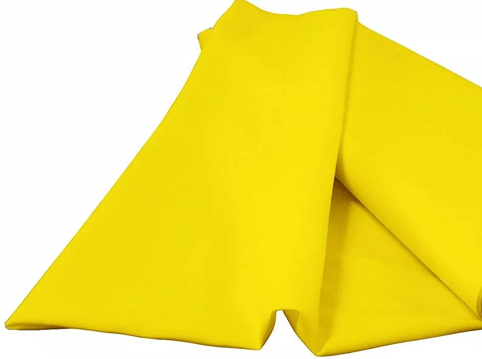 Light Yellow 58/59" Wide 100% Premium Woven Polyester Poplin Fabric By The Yard