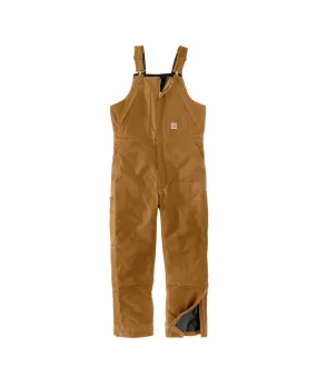 Loose Fit Firm Duck Insulated Biberall - 4 Extreme Warmth Rating - Carhartt Brown